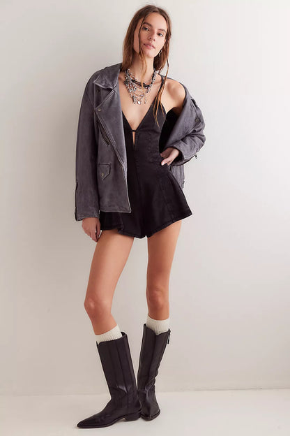 Classic Denim Romper