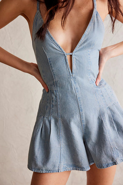 Classic Denim Romper